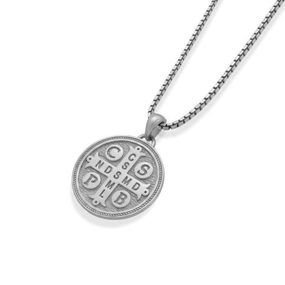 Saint Benedict Cross Prayer Medal Necklace