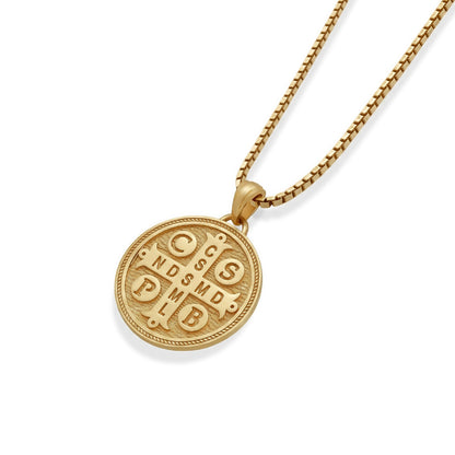 Saint Benedict Cross Prayer Medal Necklace