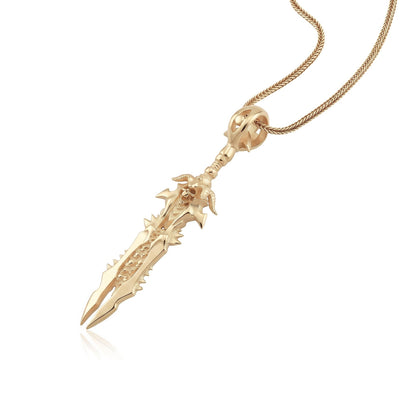 Horned Skull Sword Necklace