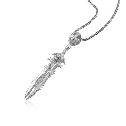 Horned Skull Sword Necklace