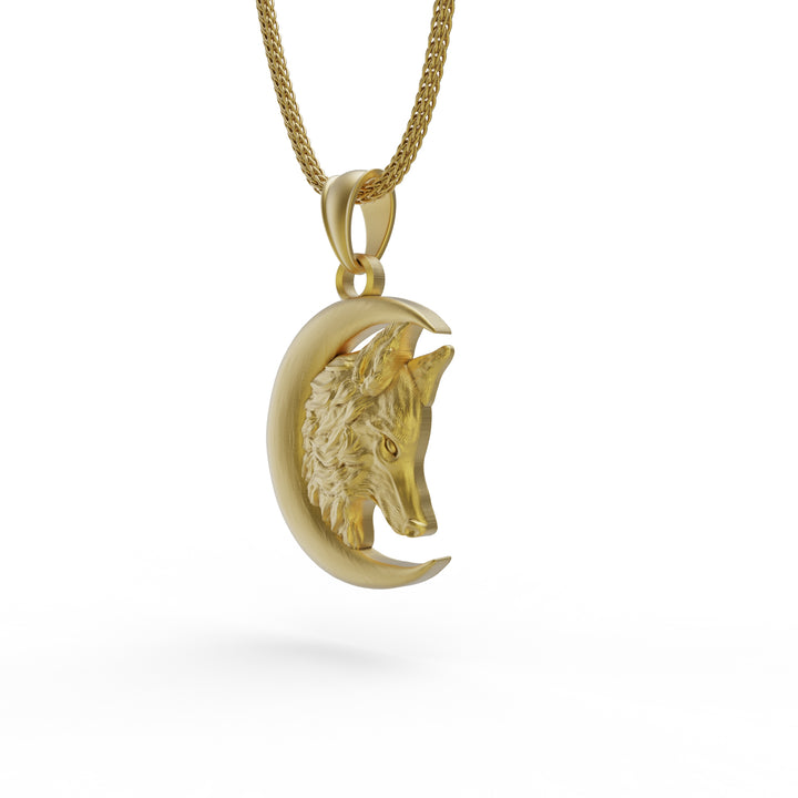 Moon Wolf Necklace