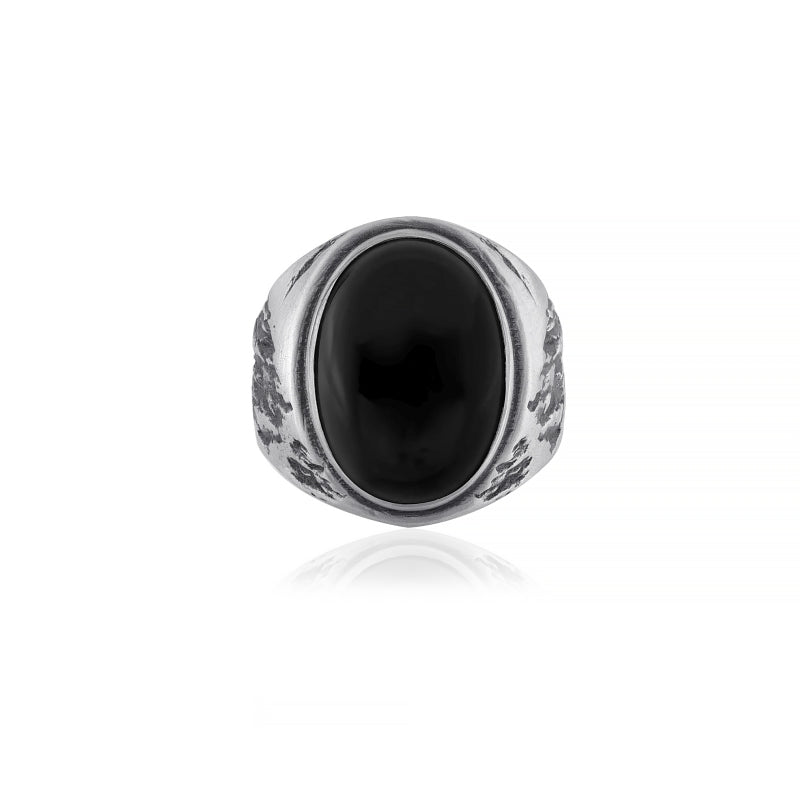 Worn Onyx Ring top view