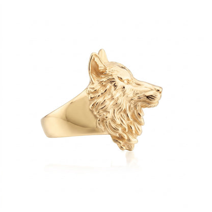 Wolf Face Ring