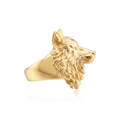 Wolf Face Ring