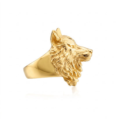 Wolf Face Ring