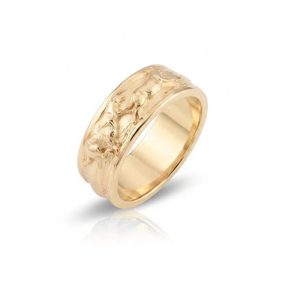 Wolf Family Band Ring