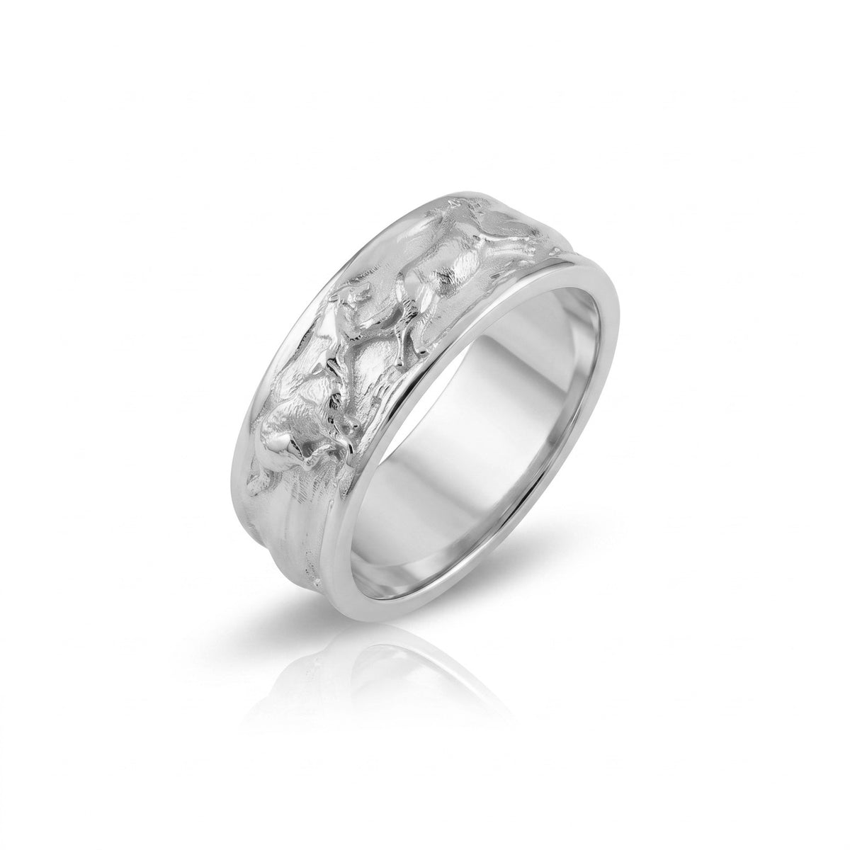 Wolf Family Band Ring