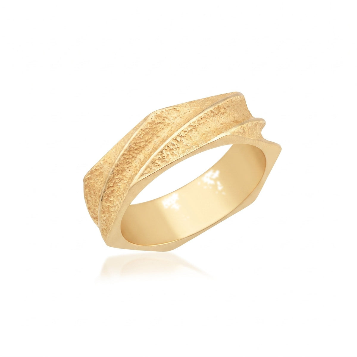 Sculpted Helix Band Ring