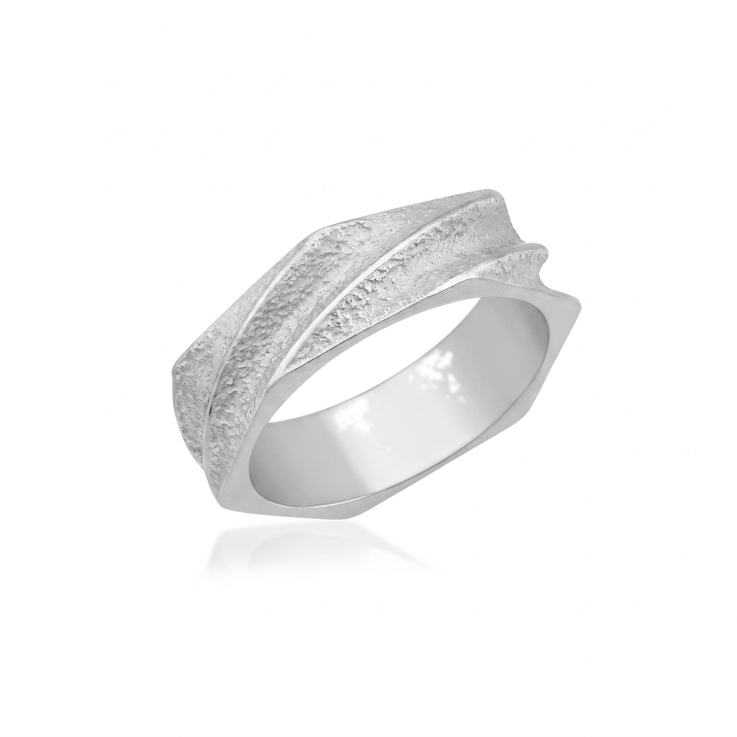 Sculpted Helix Band Ring