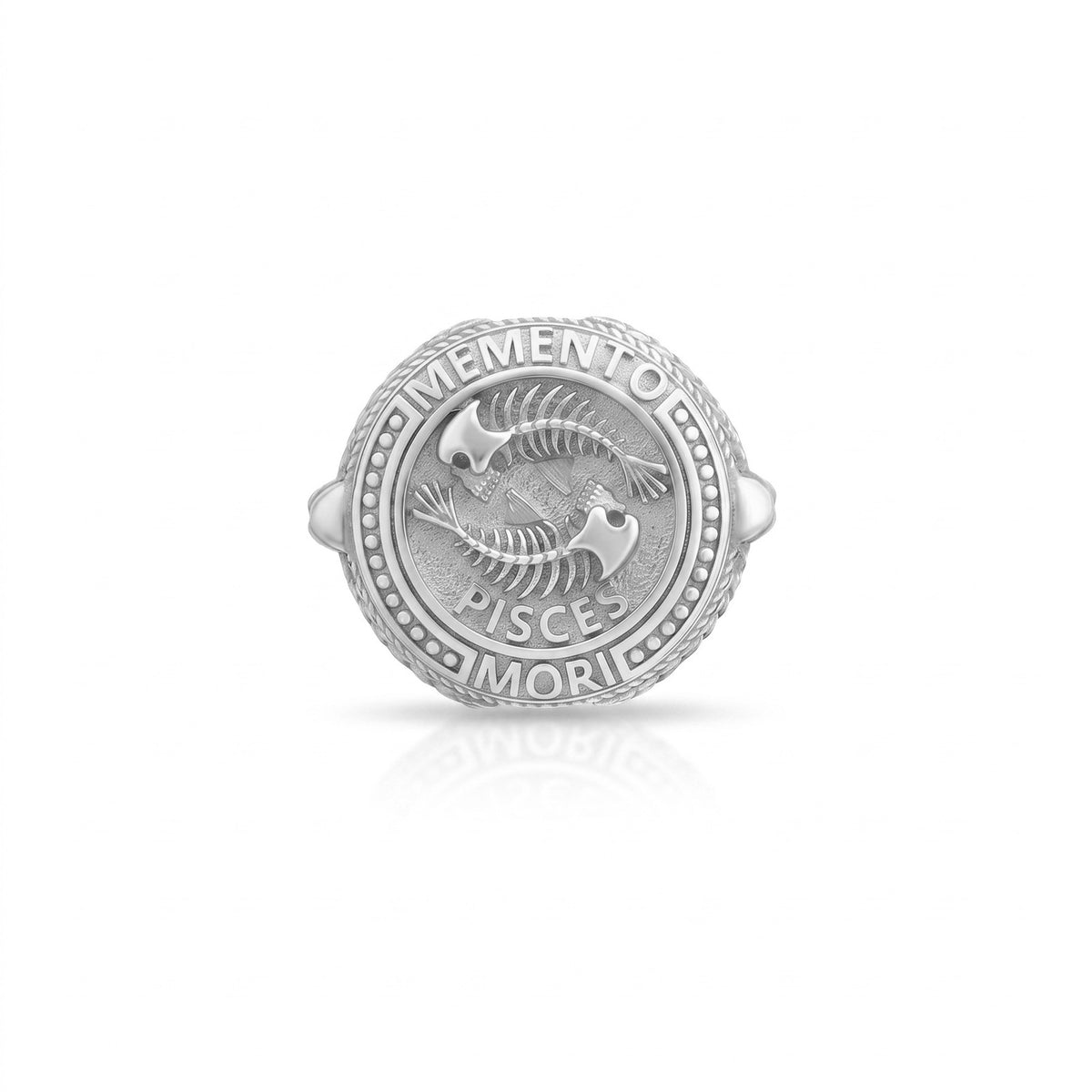 Pisces Zodiac Skull Ring