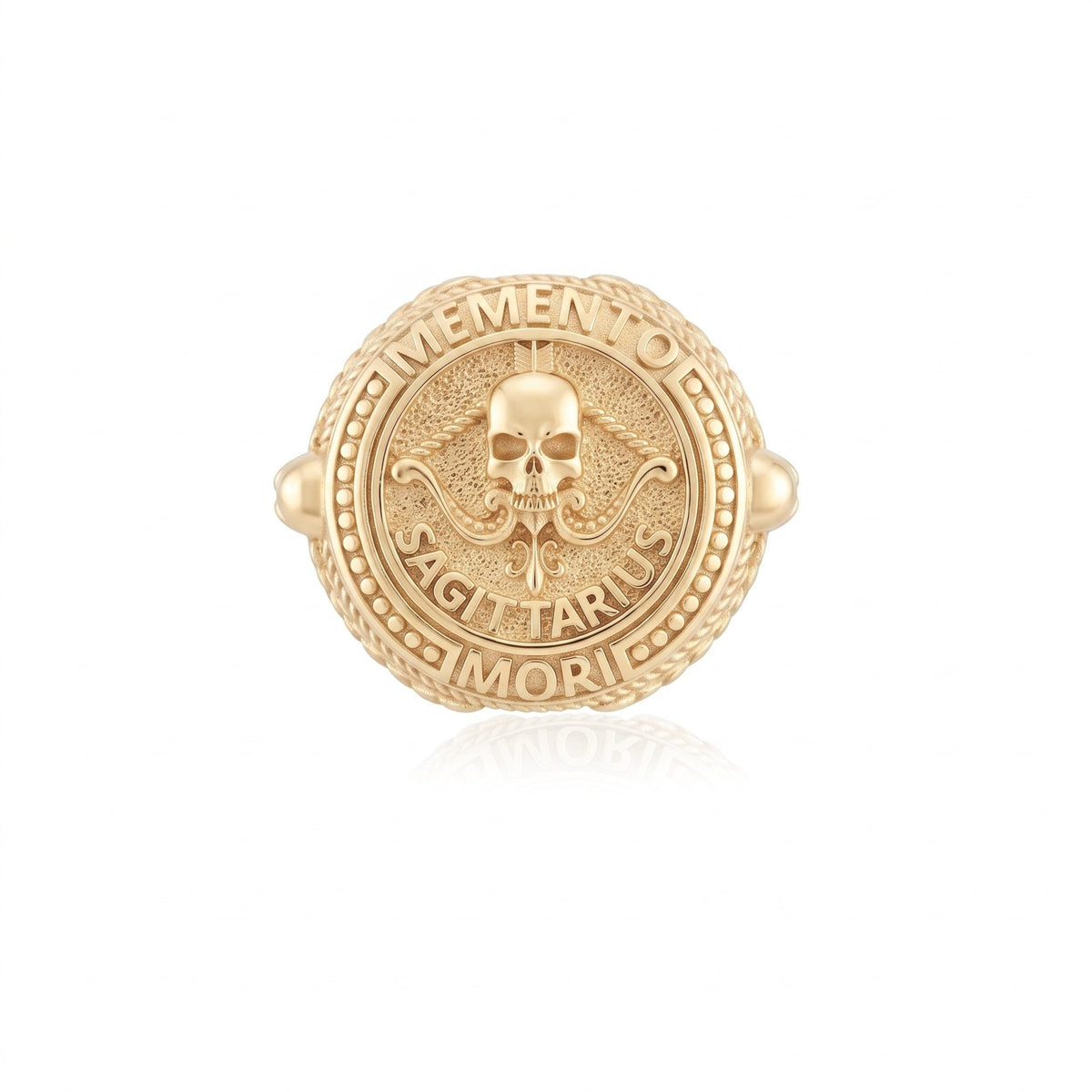 Sagittarius Zodiac Skull Ring