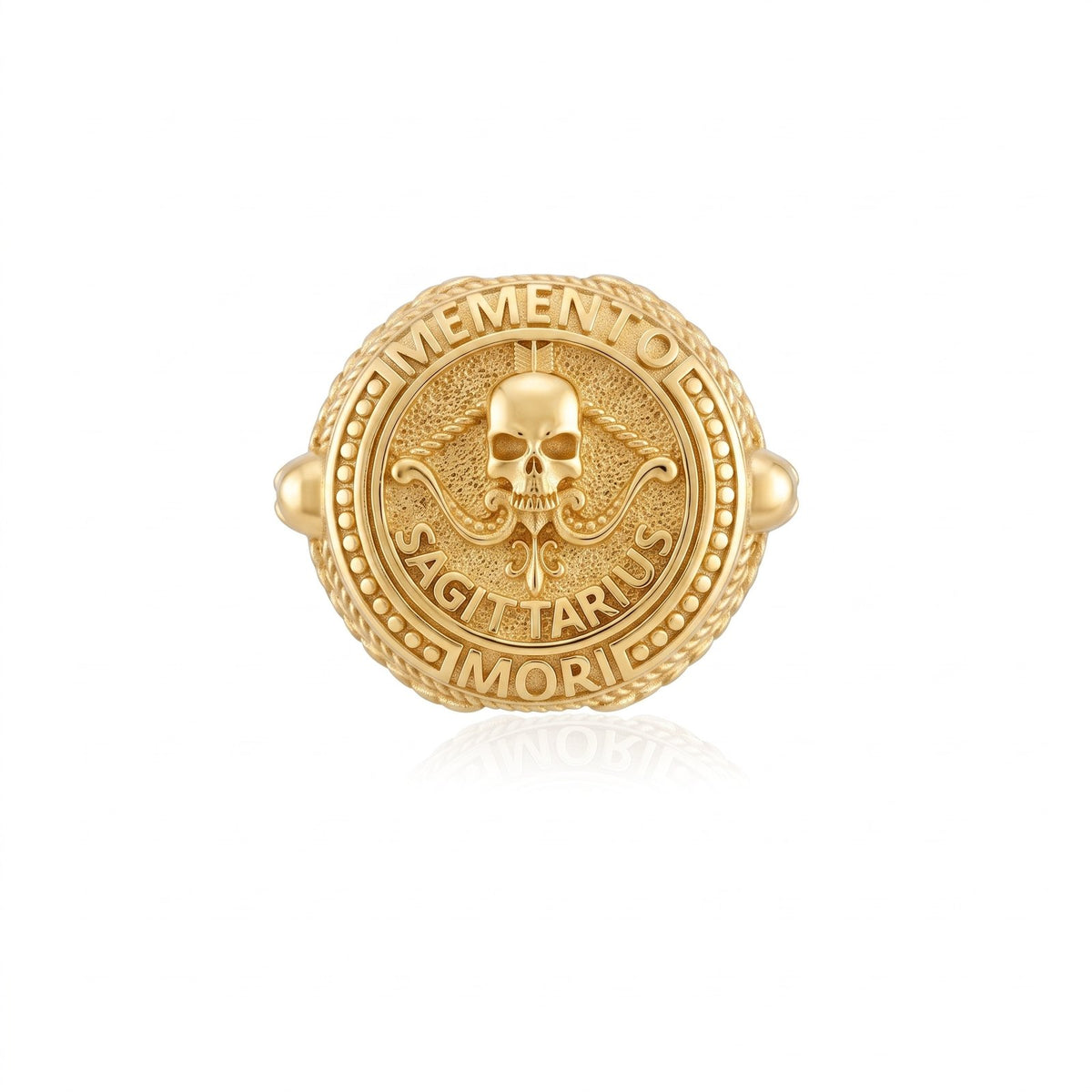 Sagittarius Zodiac Skull Ring