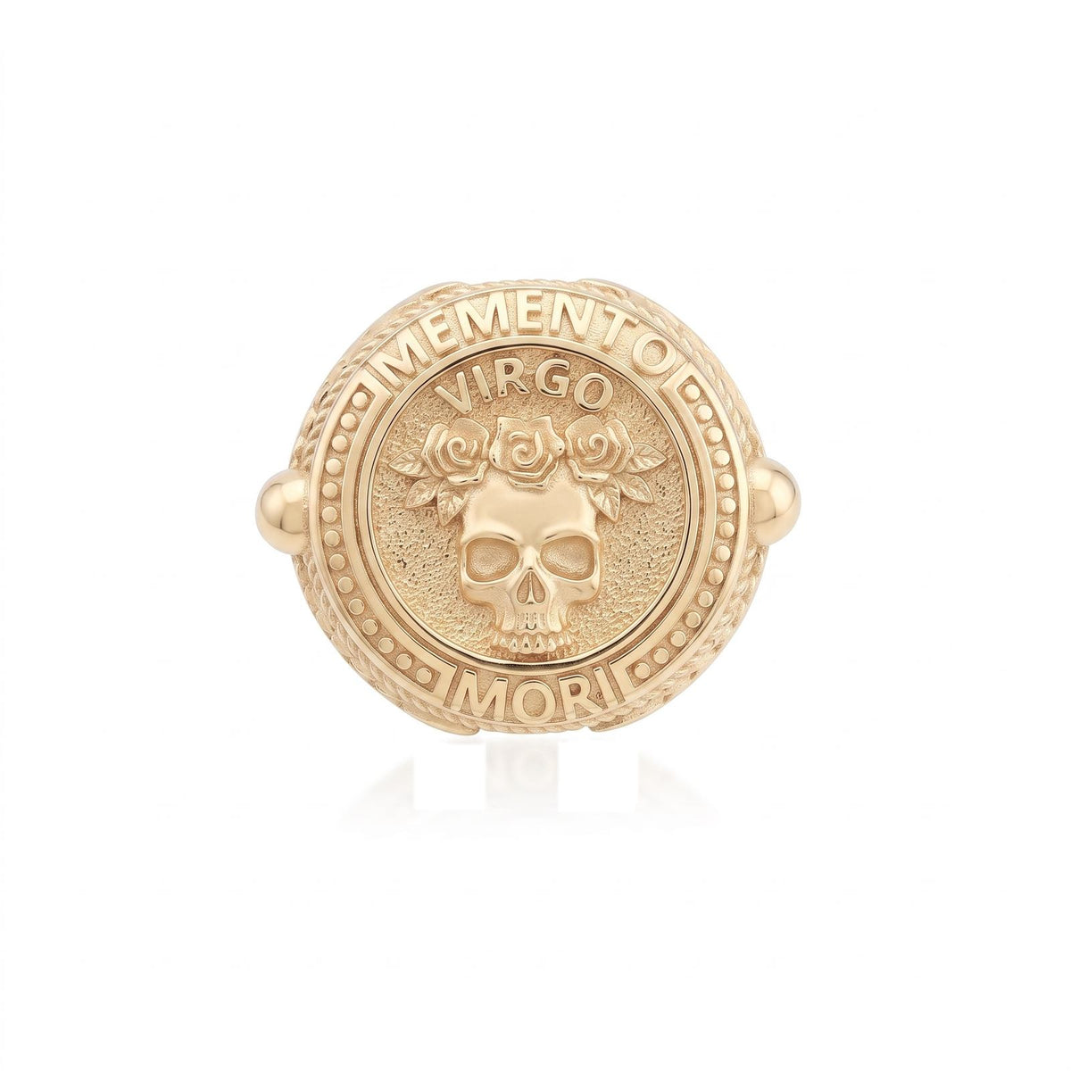 Virgo Zodiac Skull Ring