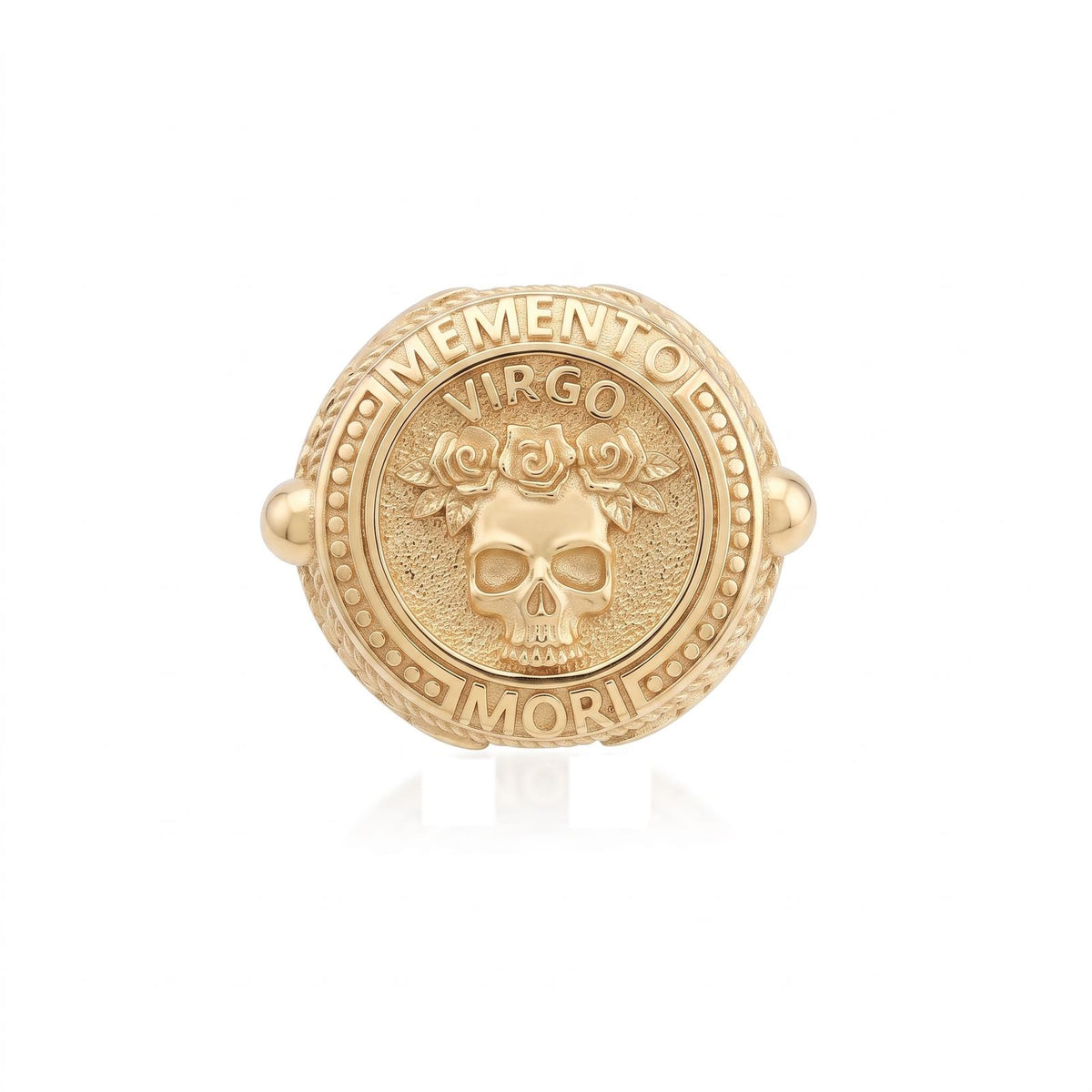 Virgo Zodiac Skull Ring
