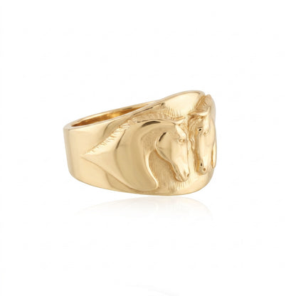 Couple Horse Band Ring