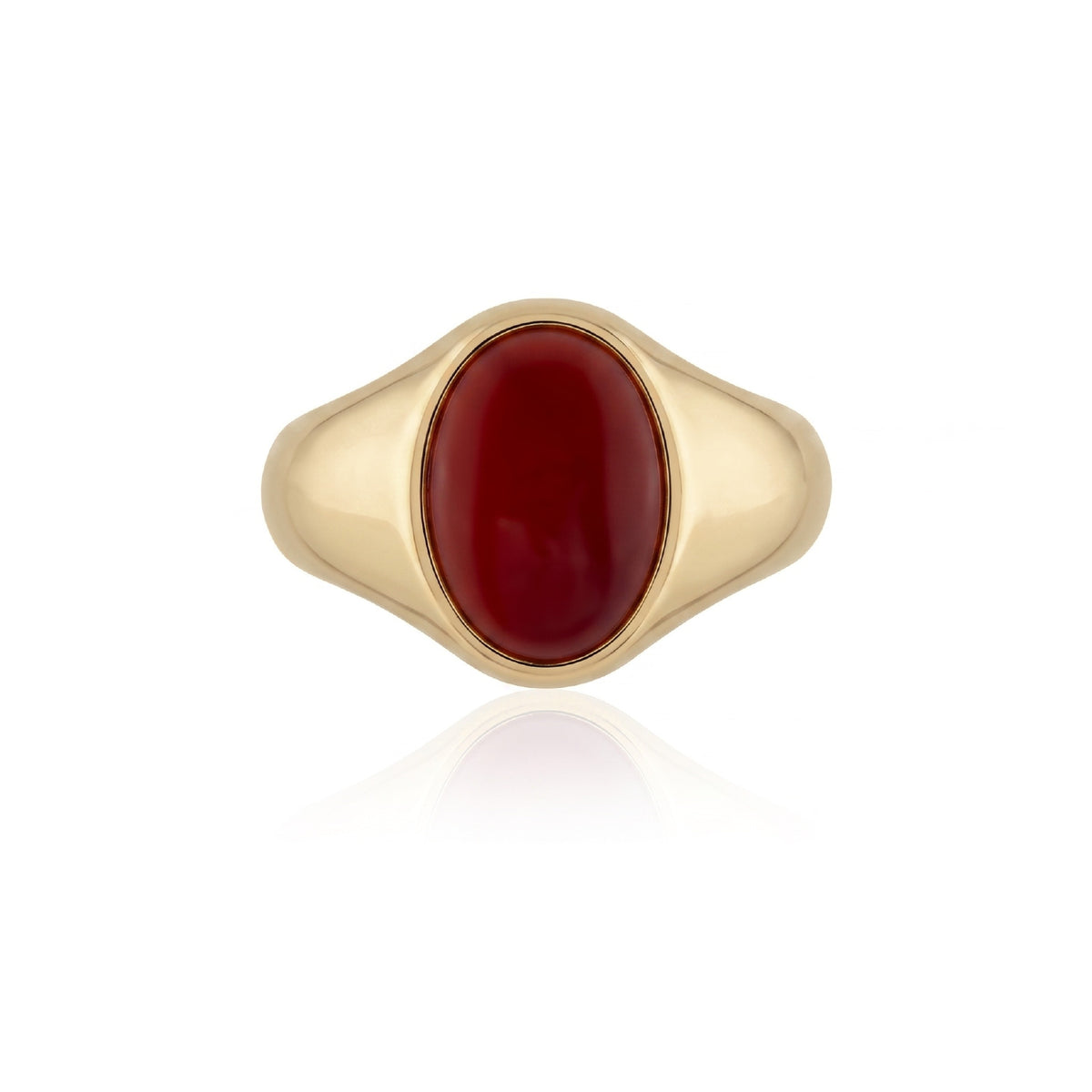Oval Carnelian Signet Ring