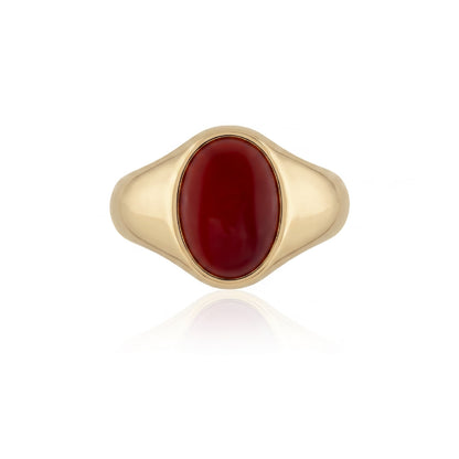Oval Carnelian Signet Ring