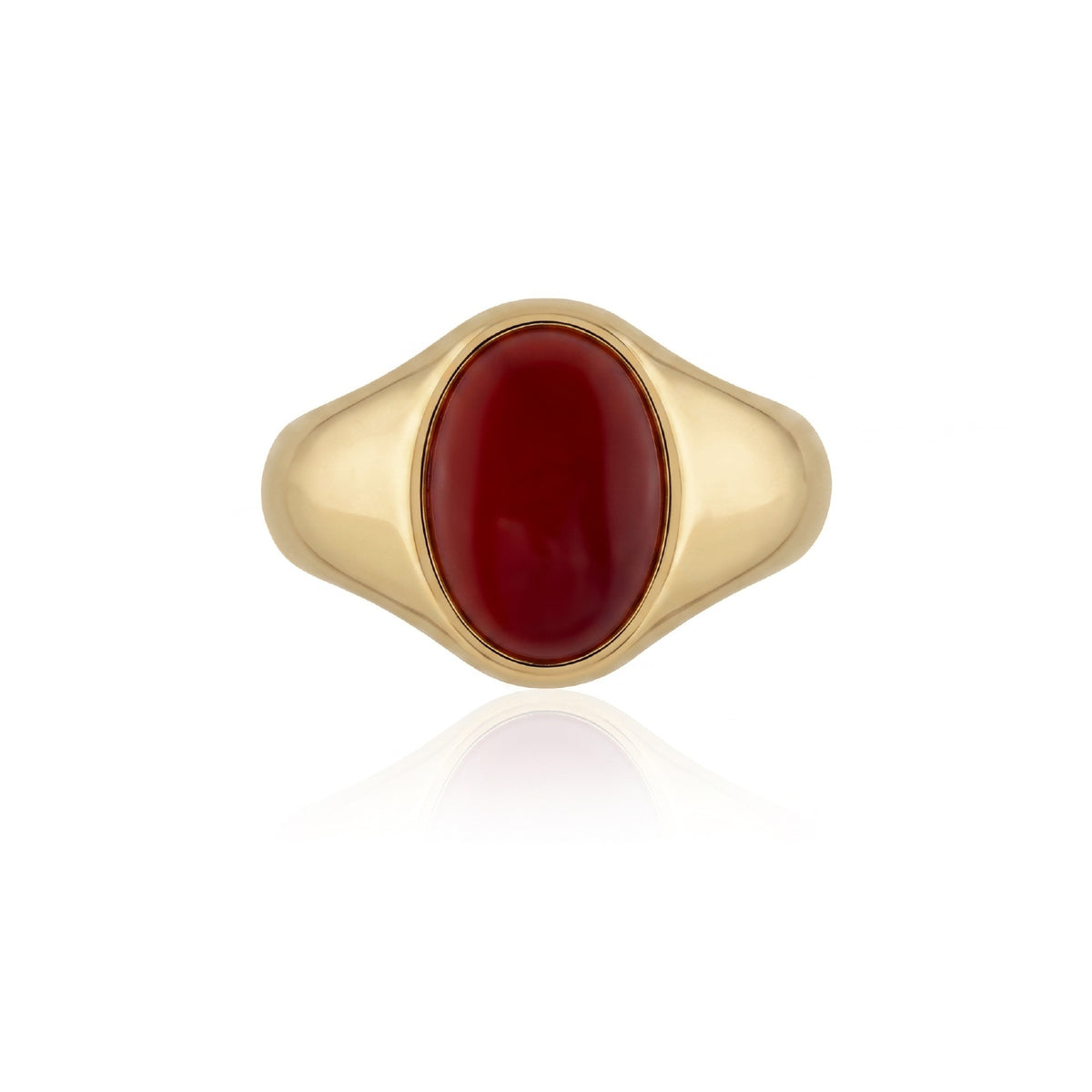 Oval Carnelian Signet Ring