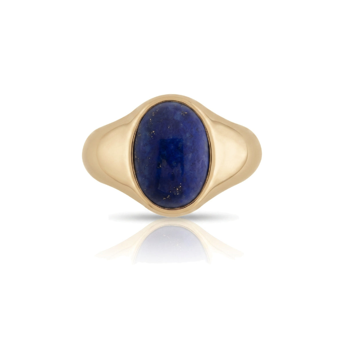 Oval Lapis Signet Ring