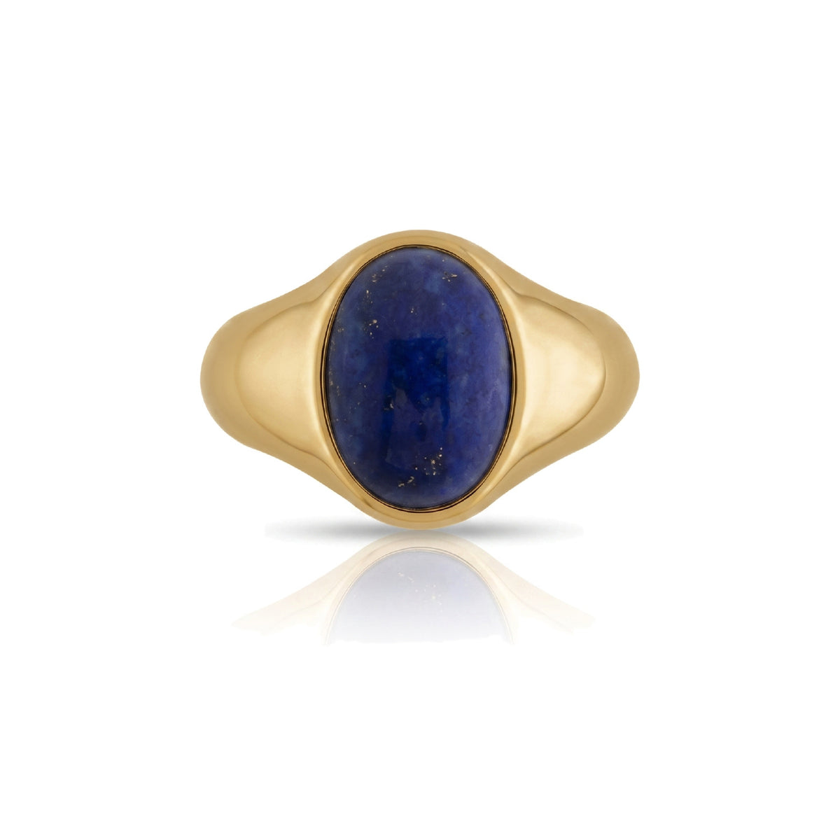 Oval Lapis Signet Ring