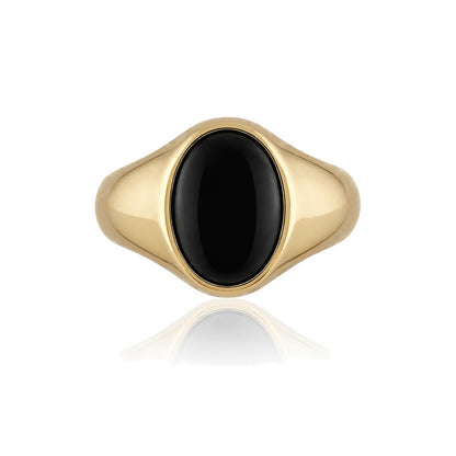 Oval Onyx Signet Ring