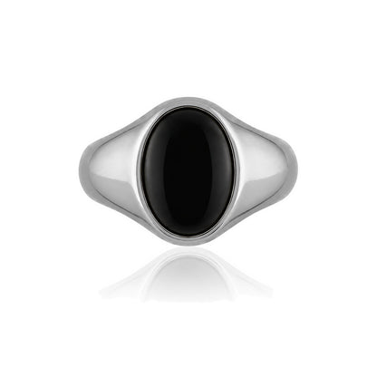 Oval Onyx Signet Ring