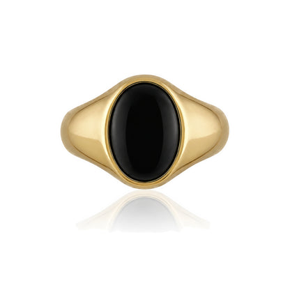 Oval Onyx Signet Ring
