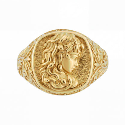 Medusa Signet Ring