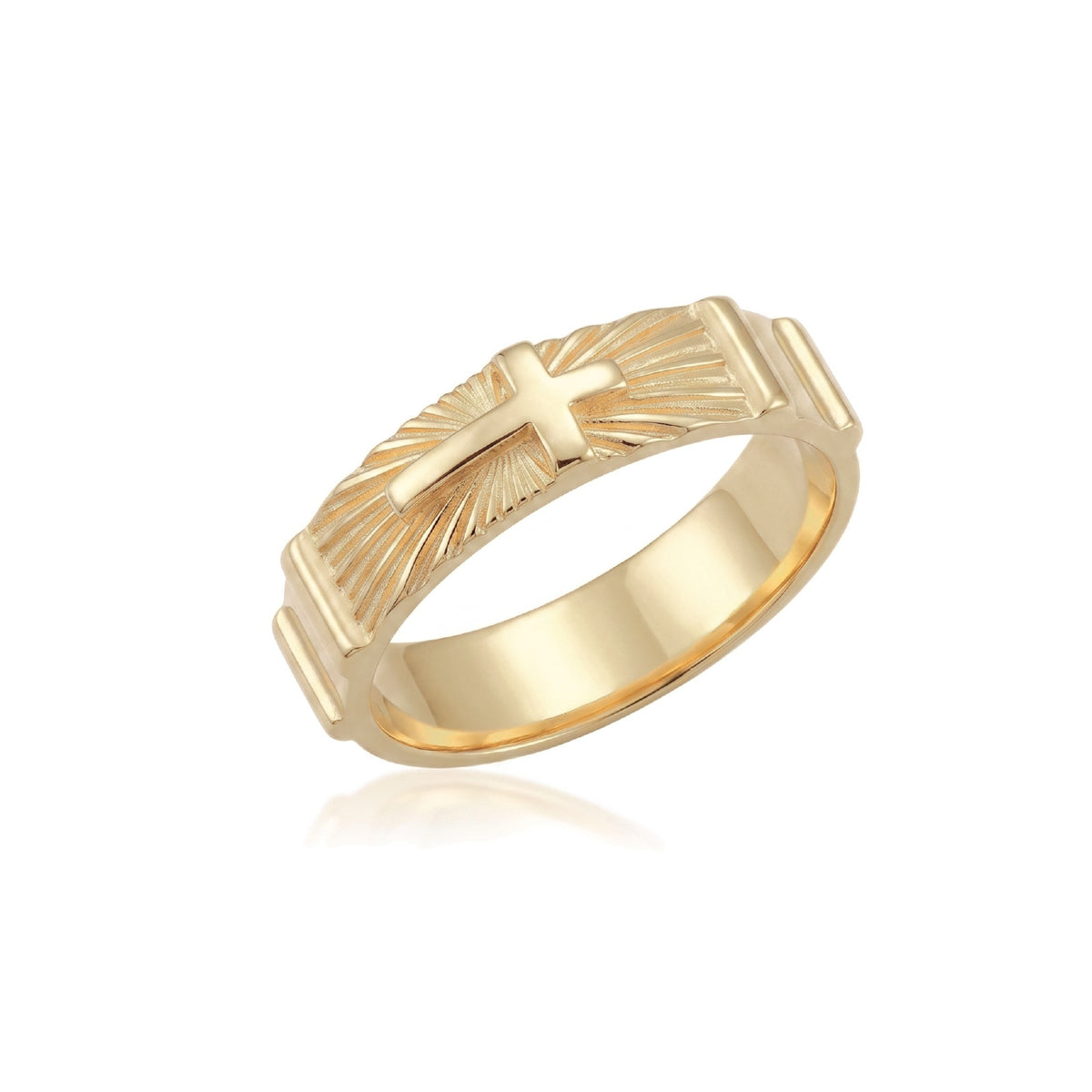 Cross Ornament Band Ring
