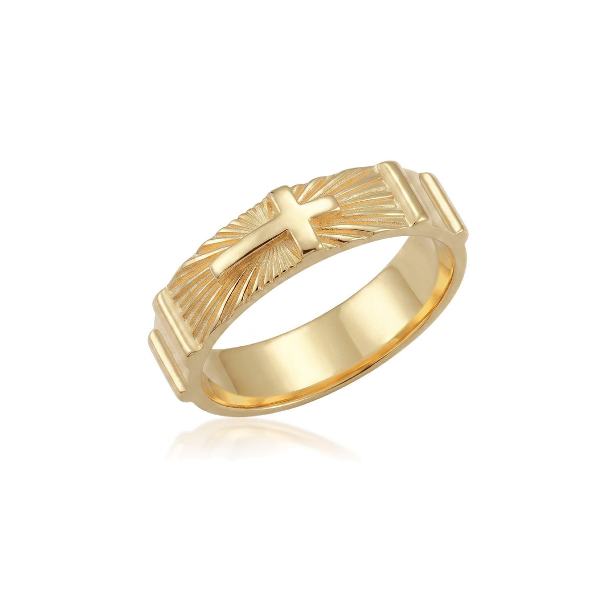 Cross Ornament Band Ring