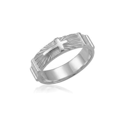 Cross Ornament Band Ring