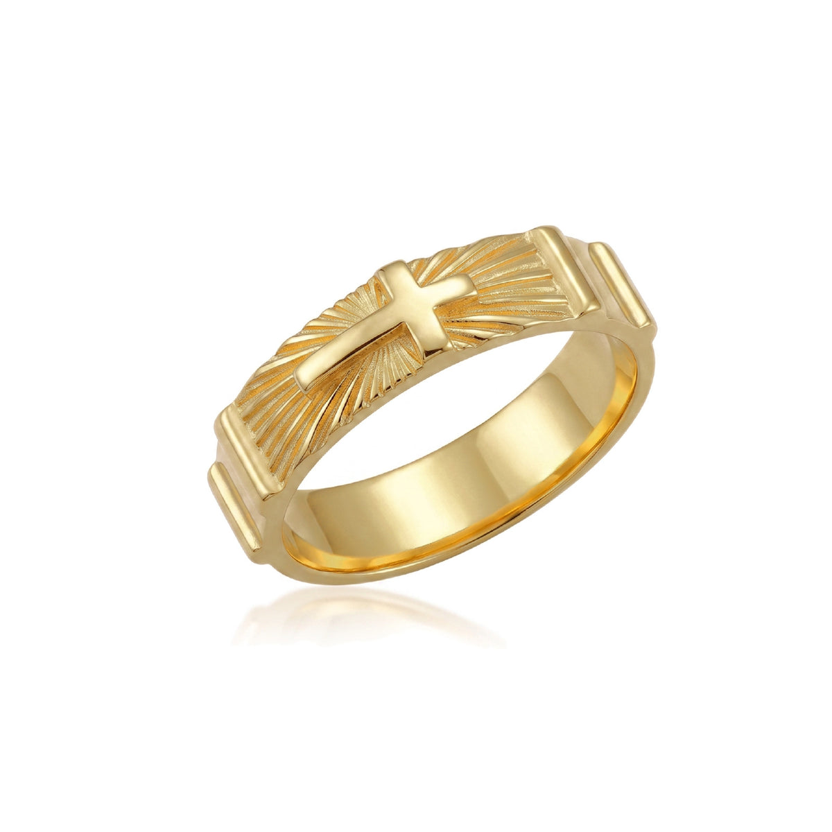 Cross Ornament Band Ring