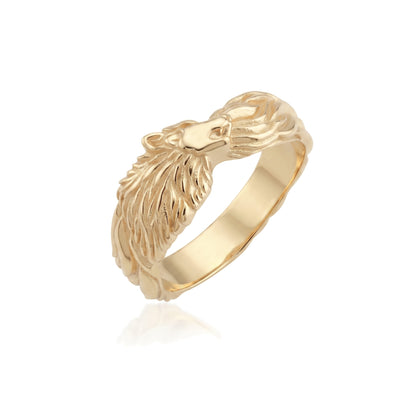 Angry Wolf Band Ring
