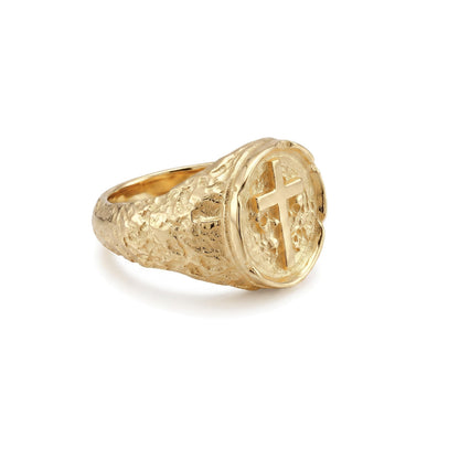 Crucifix Signet Ring