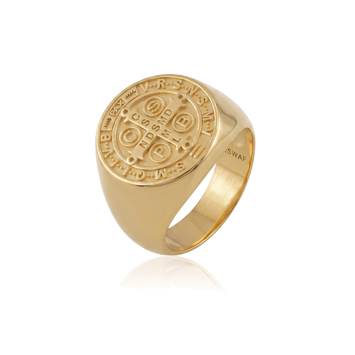 St. Benedict Medal Cross Signet Ring