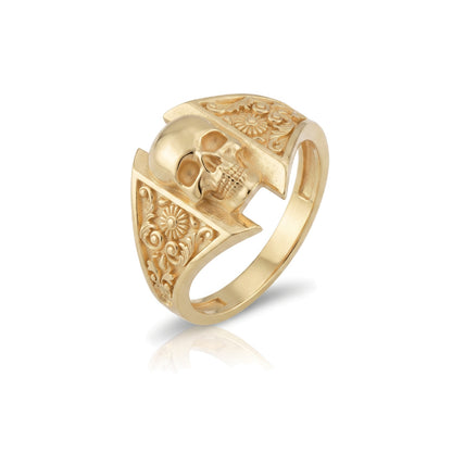 Patterned Skull Ring