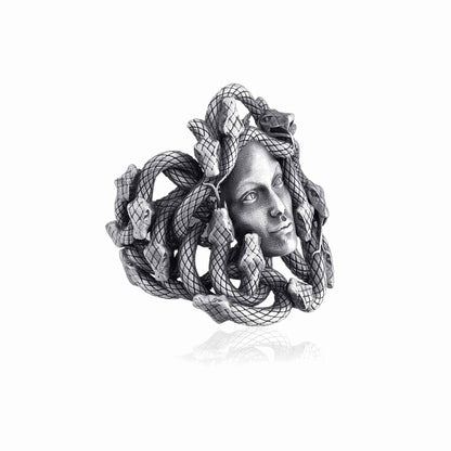 Gorgon Medusa Snake Ring