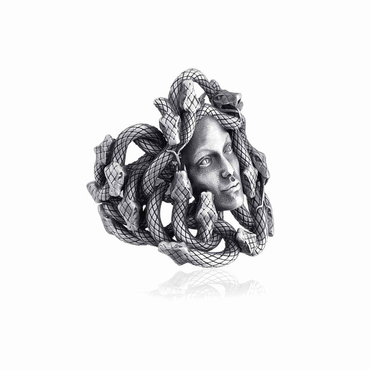 Gorgon Medusa Snake Ring