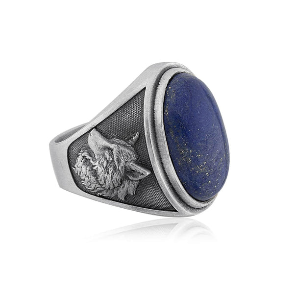 Wolf Head Lapis Ring – Theswaf