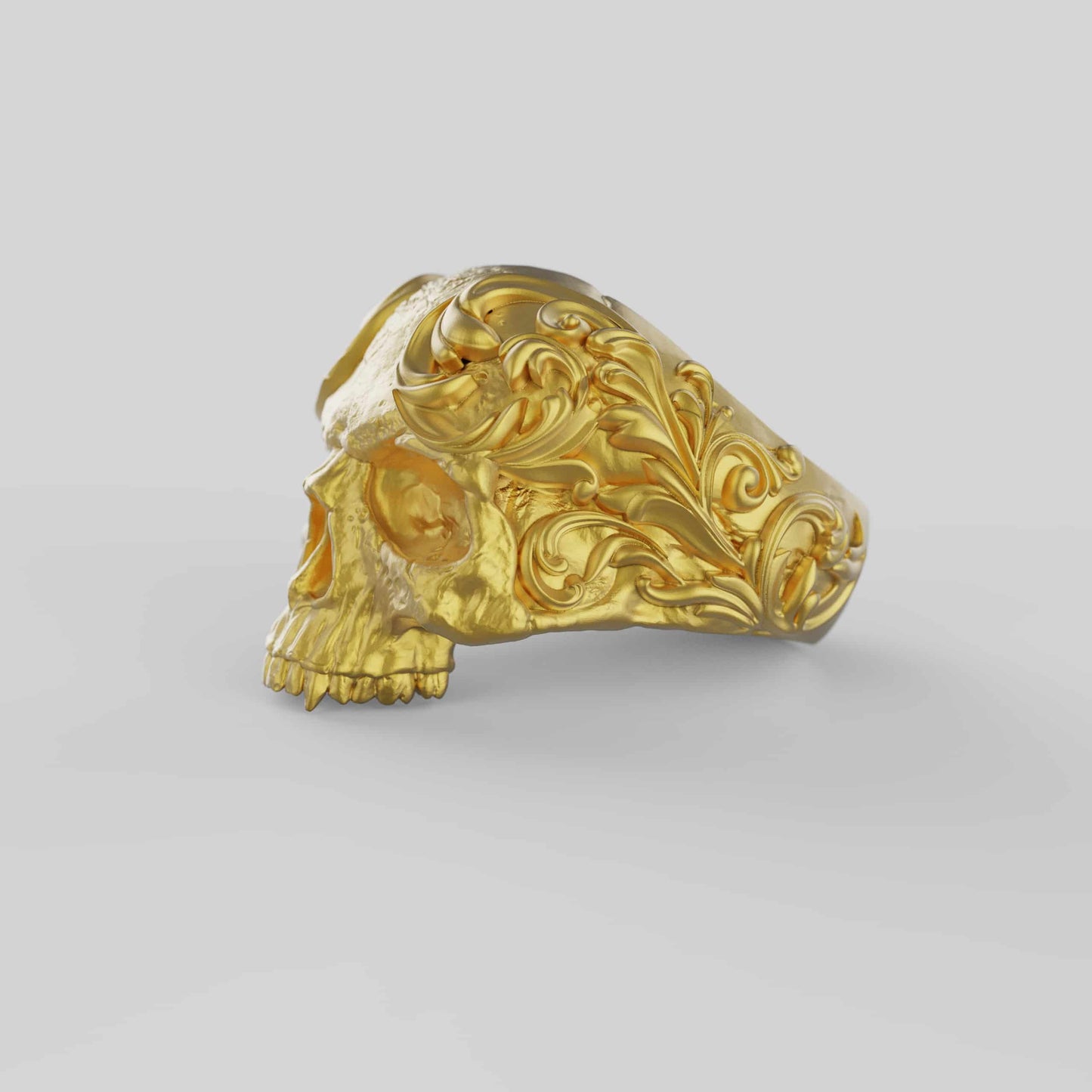 Floral Skull Ring