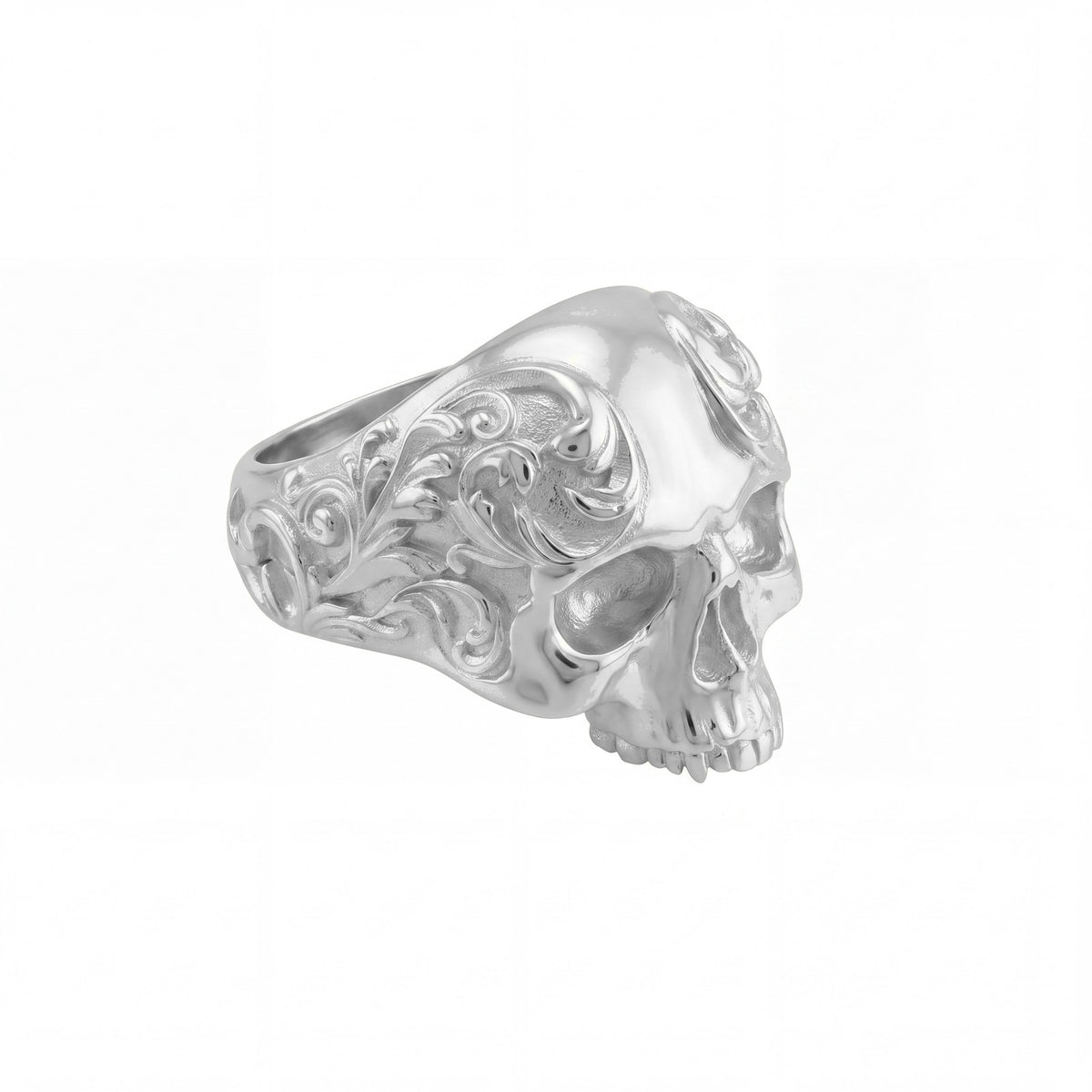Floral Skull Ring