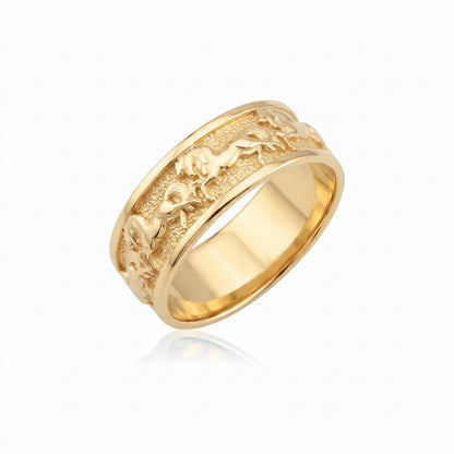 Running Horse Band Ring