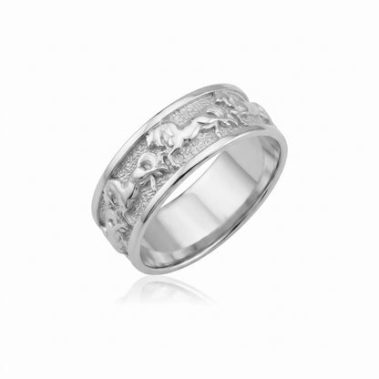 Running Horse Band Ring