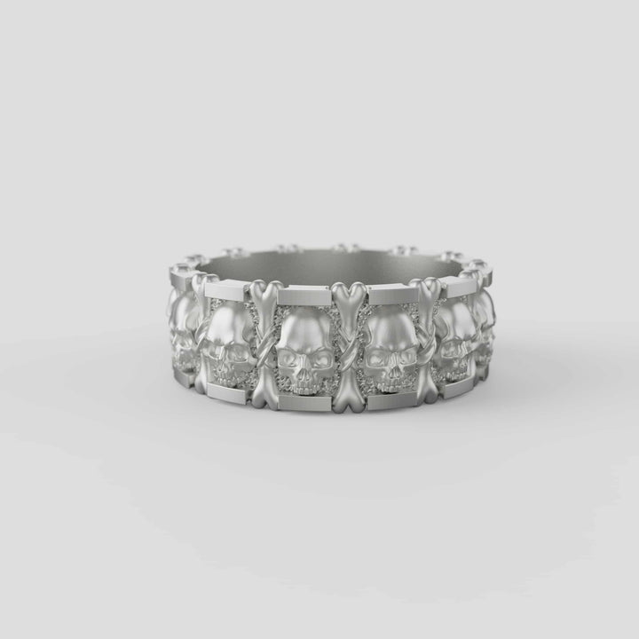Skull and Bone Band Ring