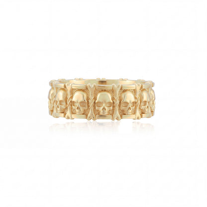 Skull and Bone Band Ring
