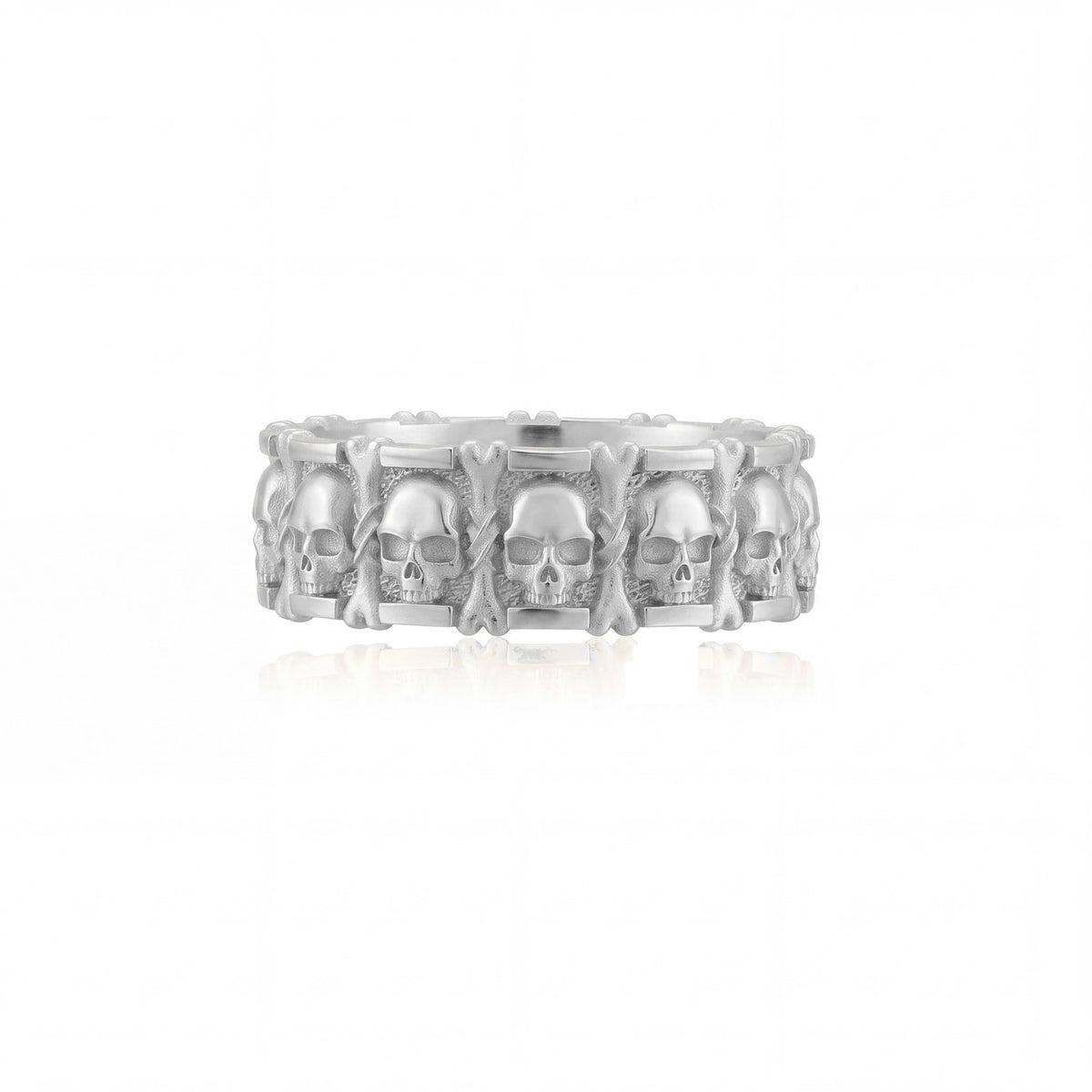 Skull and Bone Band Ring