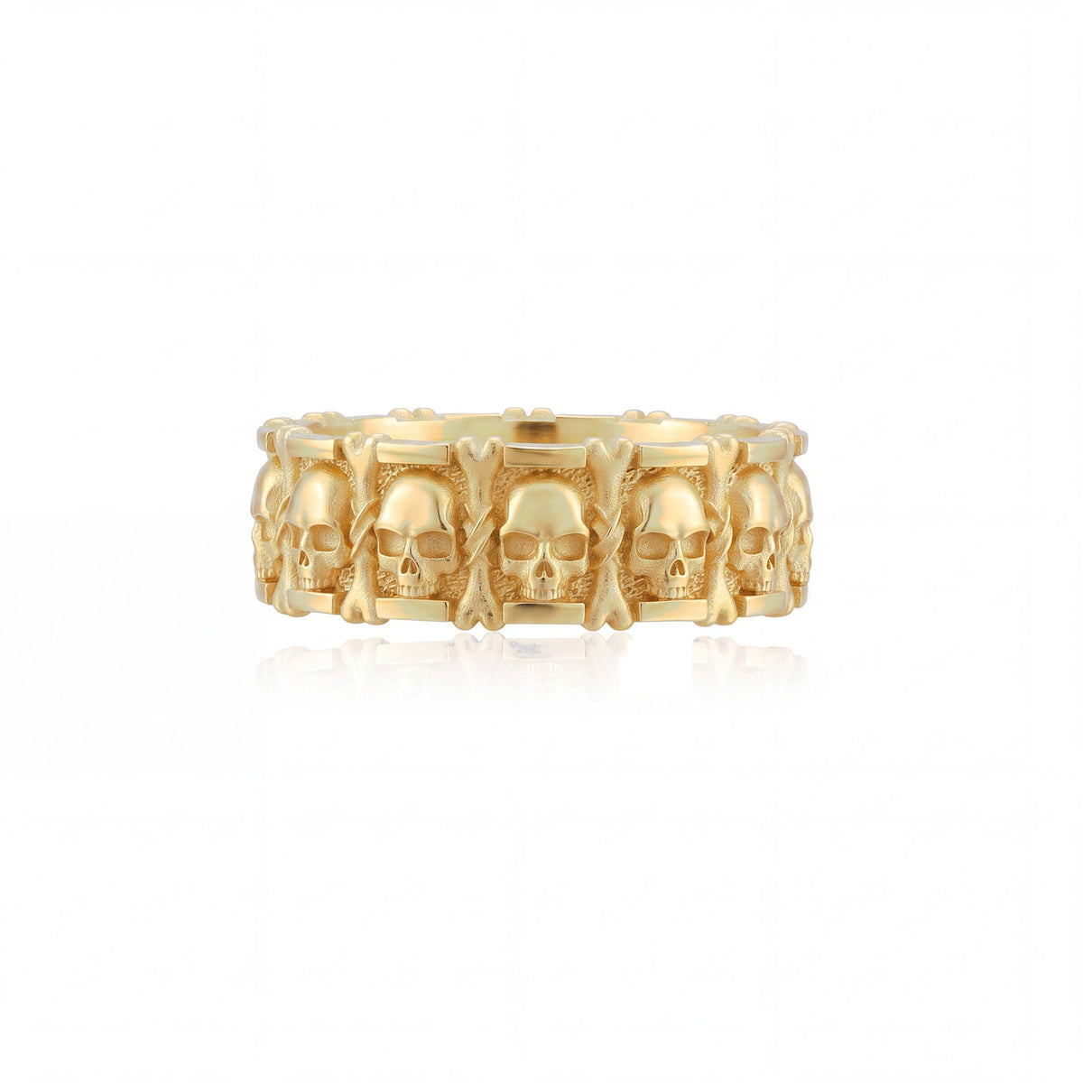 Skull and Bone Band Ring