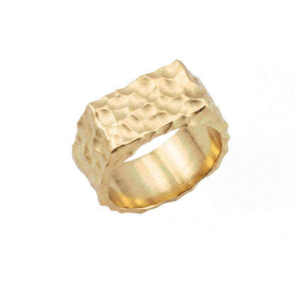 Volcanic Texture Signet Ring