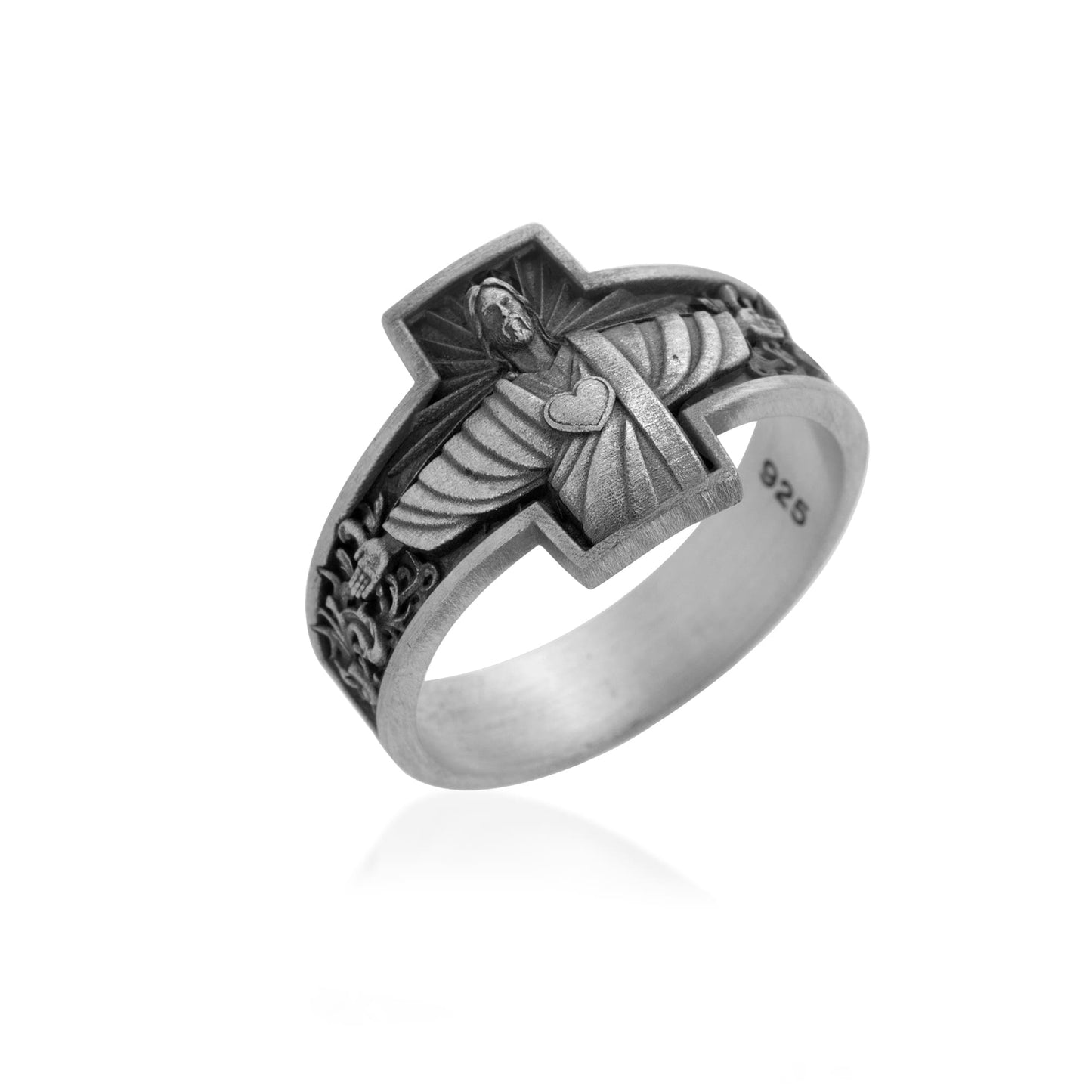 Blessed Savior Heart Ring