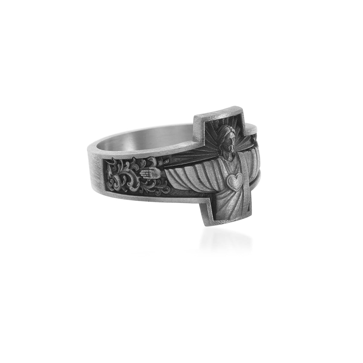Blessed Savior Heart Ring